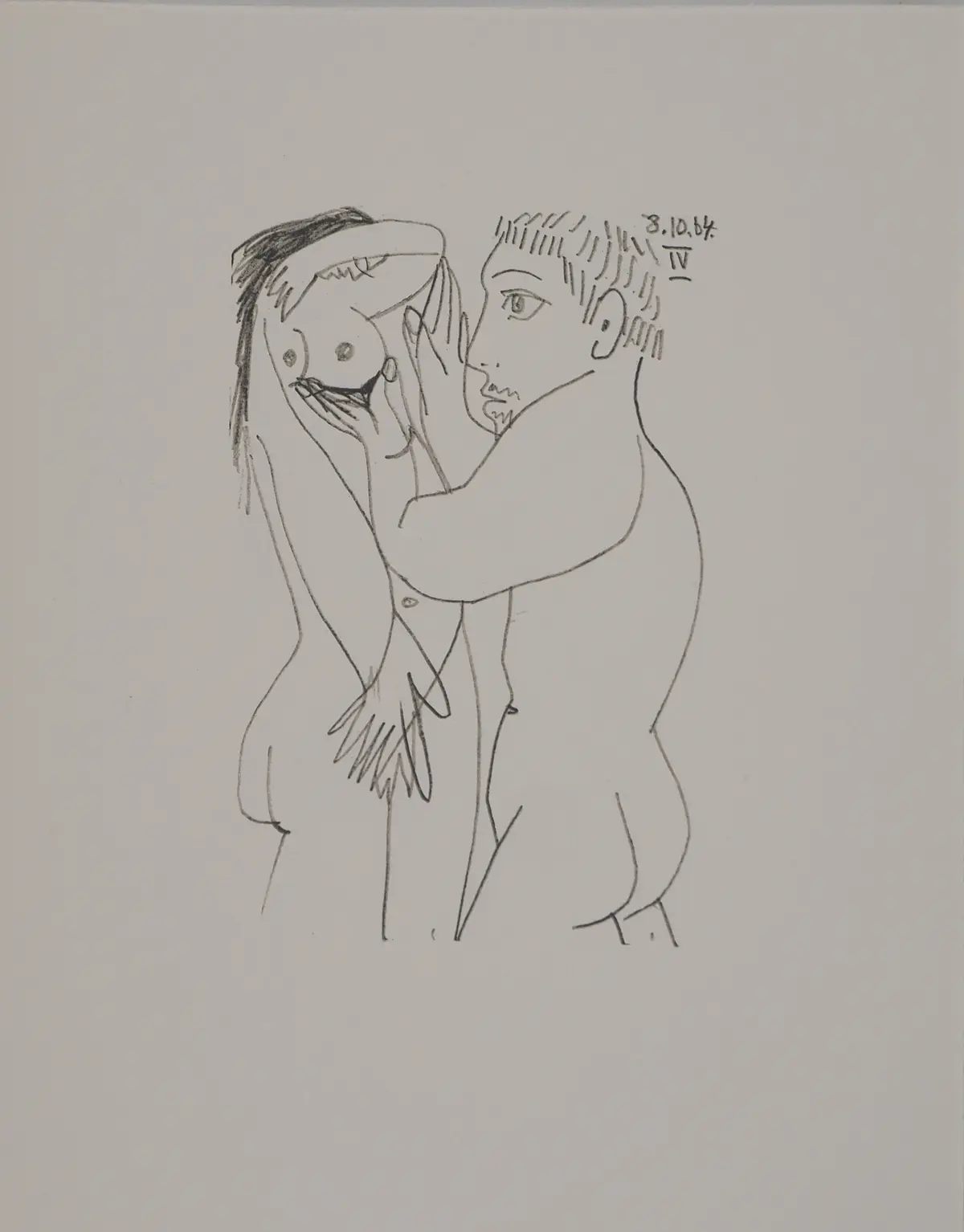 Pablo PICASSO : Le Goût du Bonheur, Moment charnel, Lithographie