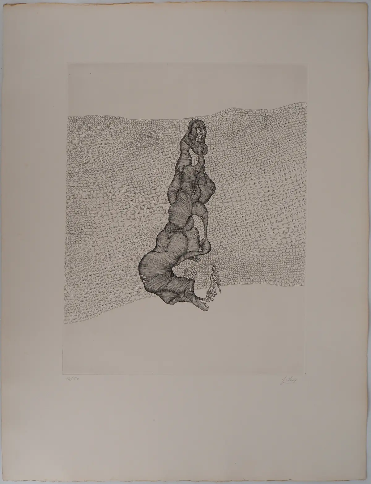 Fred DEUX : La forme, Gravure originale signée