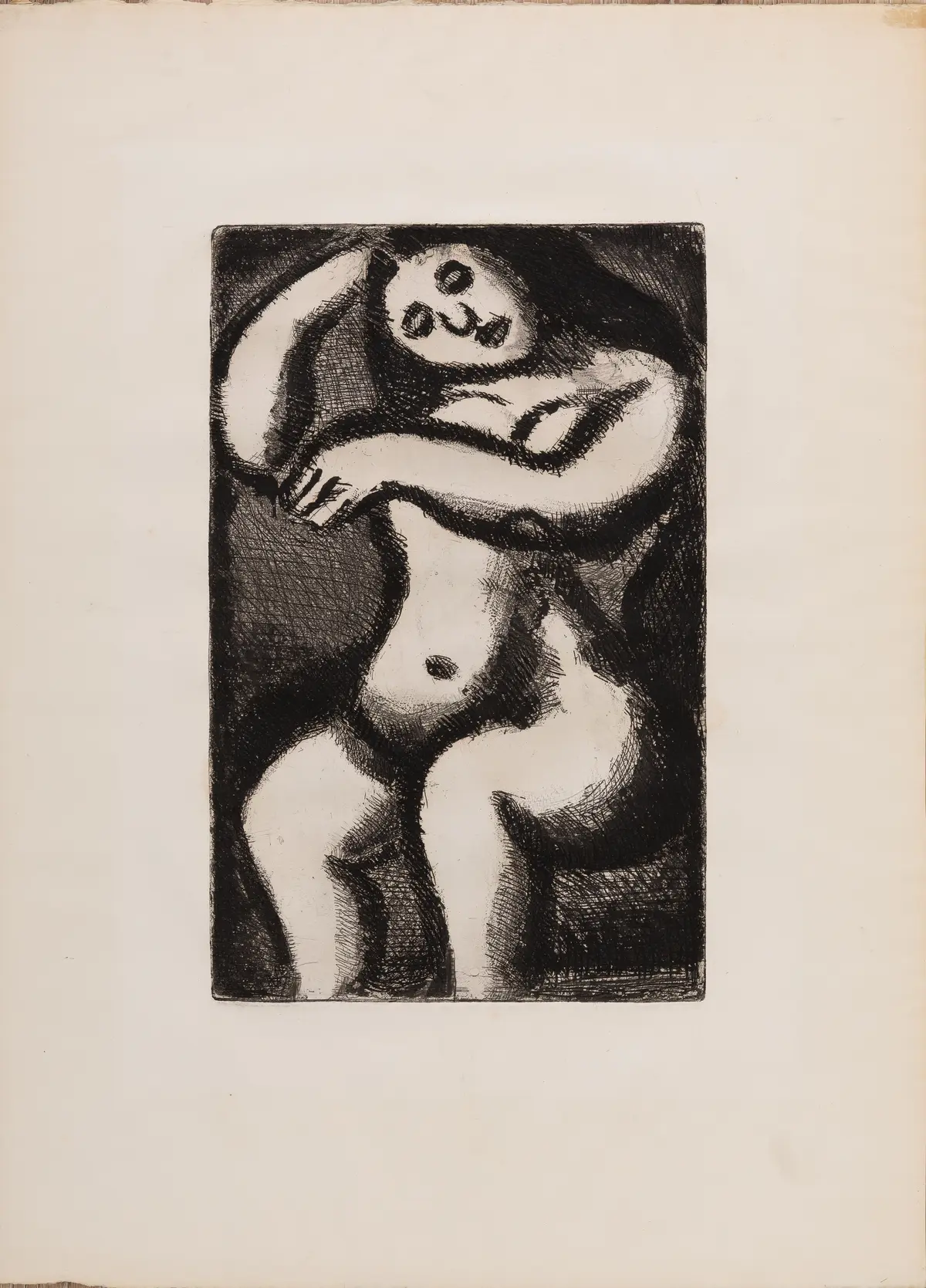 Georges ROUAULT : Nu au repos - Gravure originale