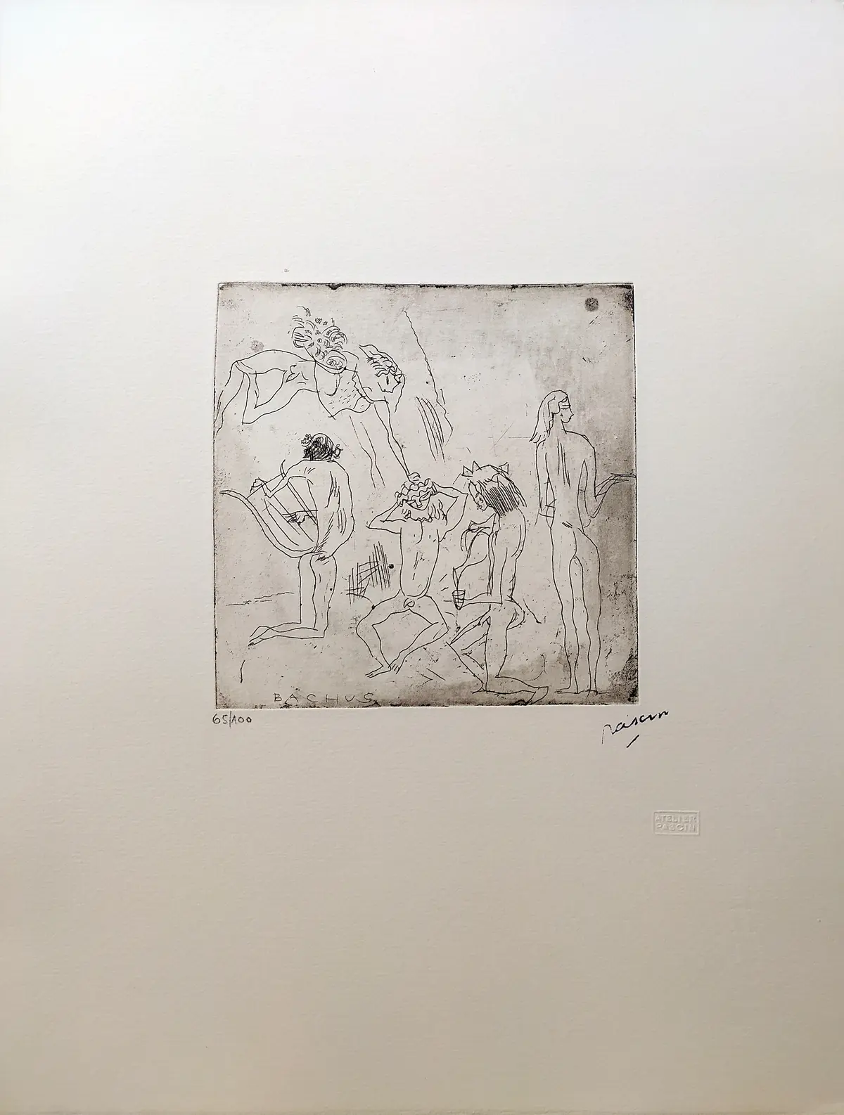Jules PASCIN - Bacchus, 1915 - Gravure