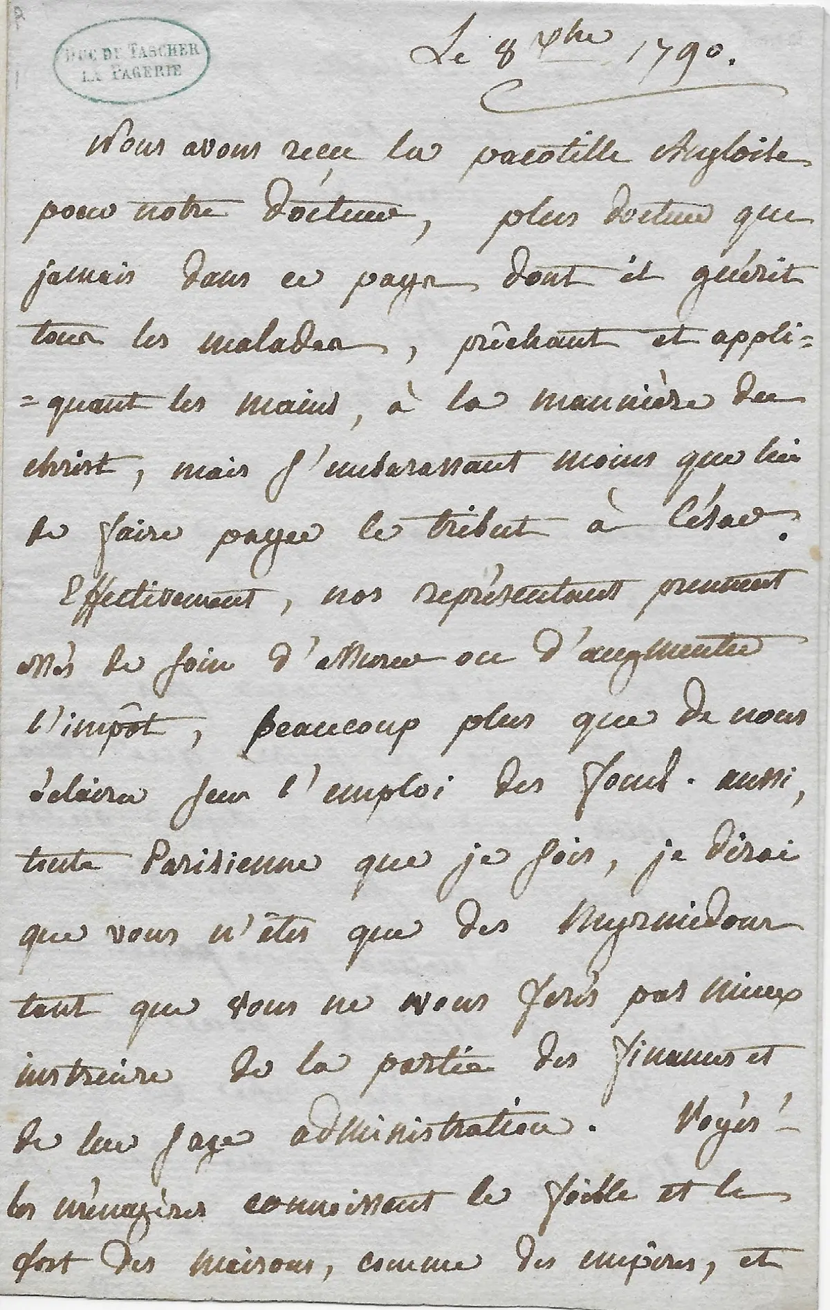 Madame ROLAND – Lettre autographe signée - Révolution française