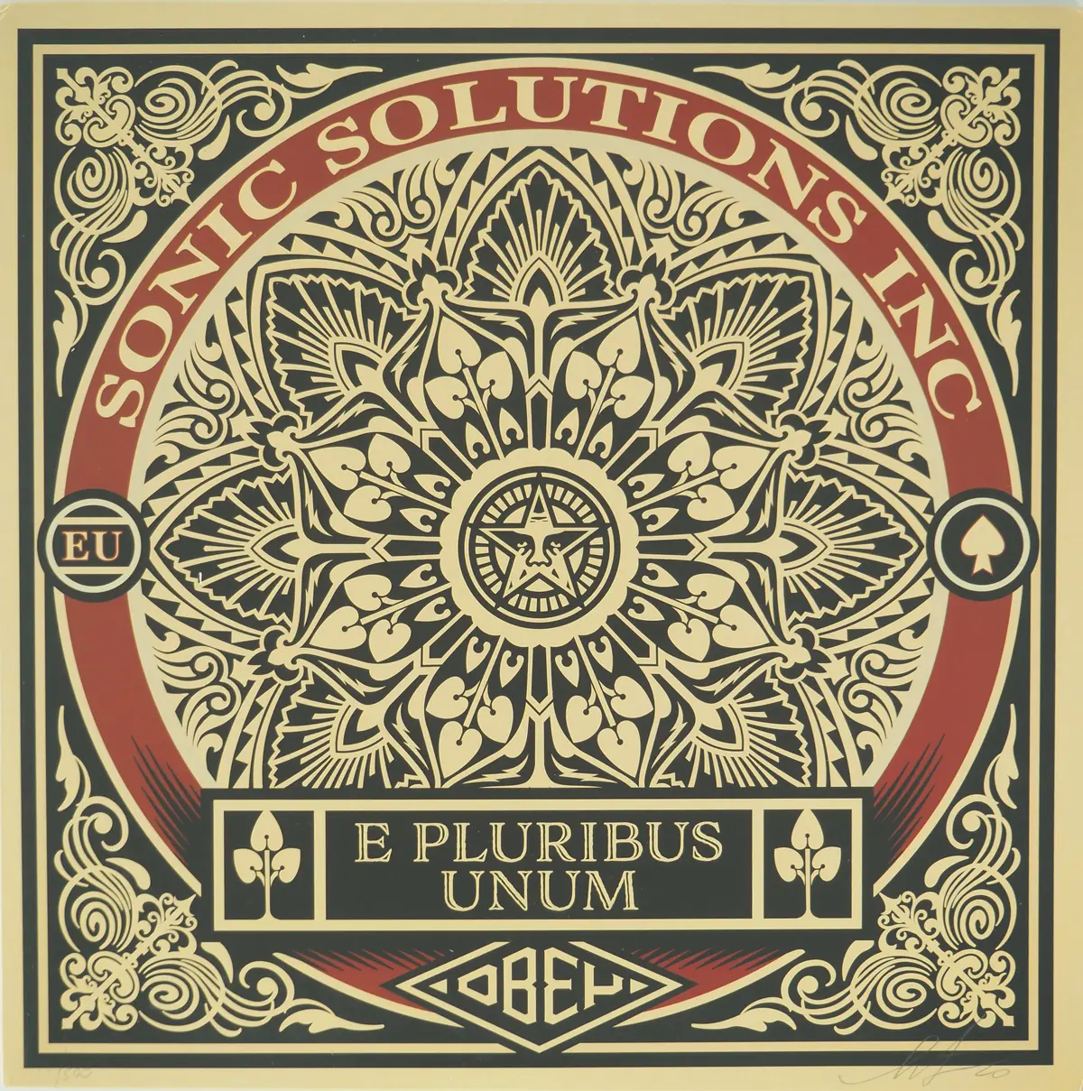 Shepard FAIREY (OBEY) : E pluribus unum - Vinyle signé