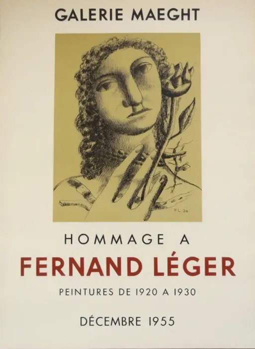Fernand LEGER (d’après) - Exposition Décembre, 1955 - Affiche lithographique