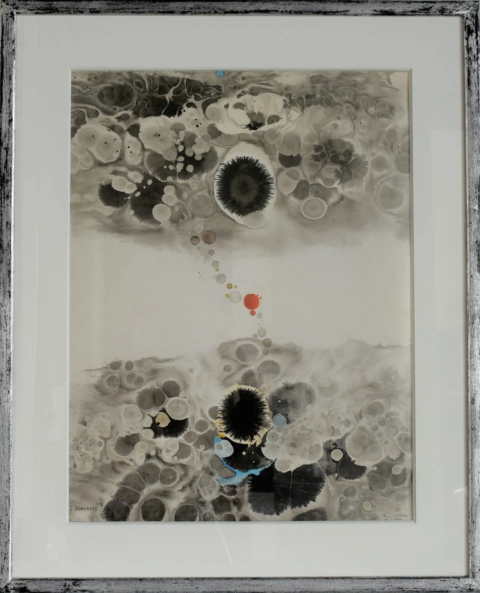 Jean PIAUBERT - Sans titre, 1975 - Technique mixte sur papier