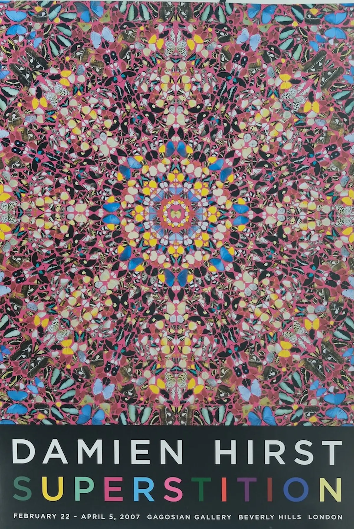 Damien HIRST : Superstition - Affiche originale en couleurs
