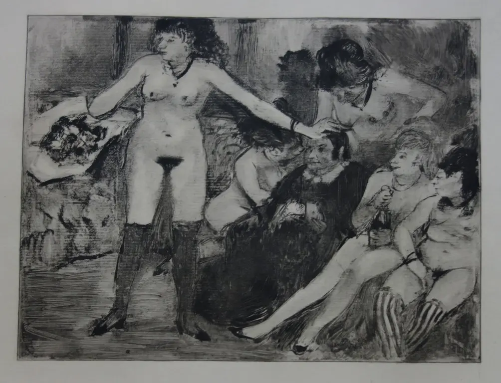 Edgar DEGAS : La fête de la patronne - Gravure originale, 1935