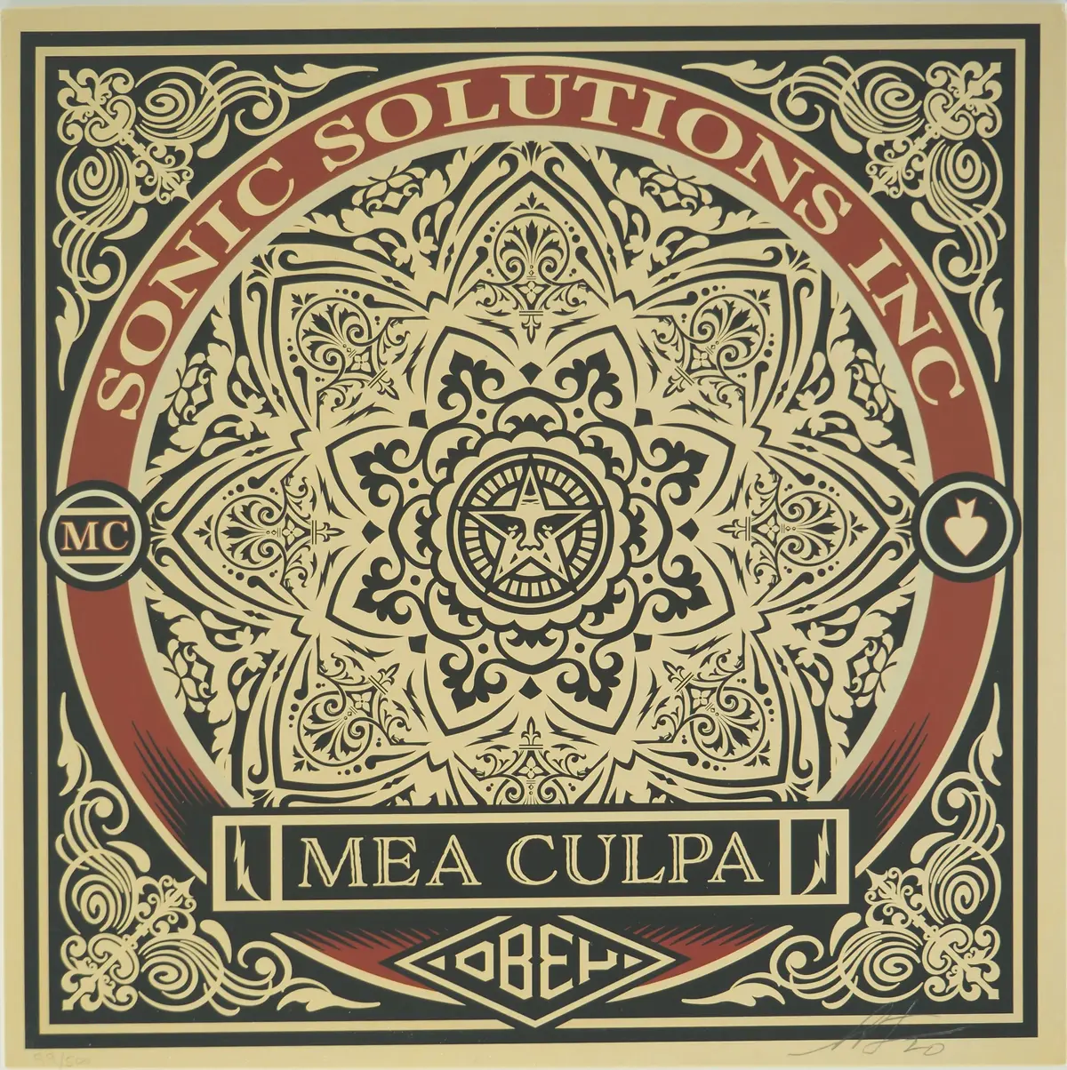 Shepard FAIREY (OBEY) : Mea culpa - Vinyle signé