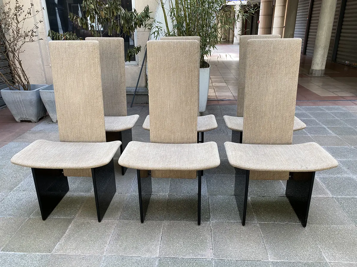 Kazuhide TAKAHAMA - suite de 6 chaises modèle Rennie - Circa 1972