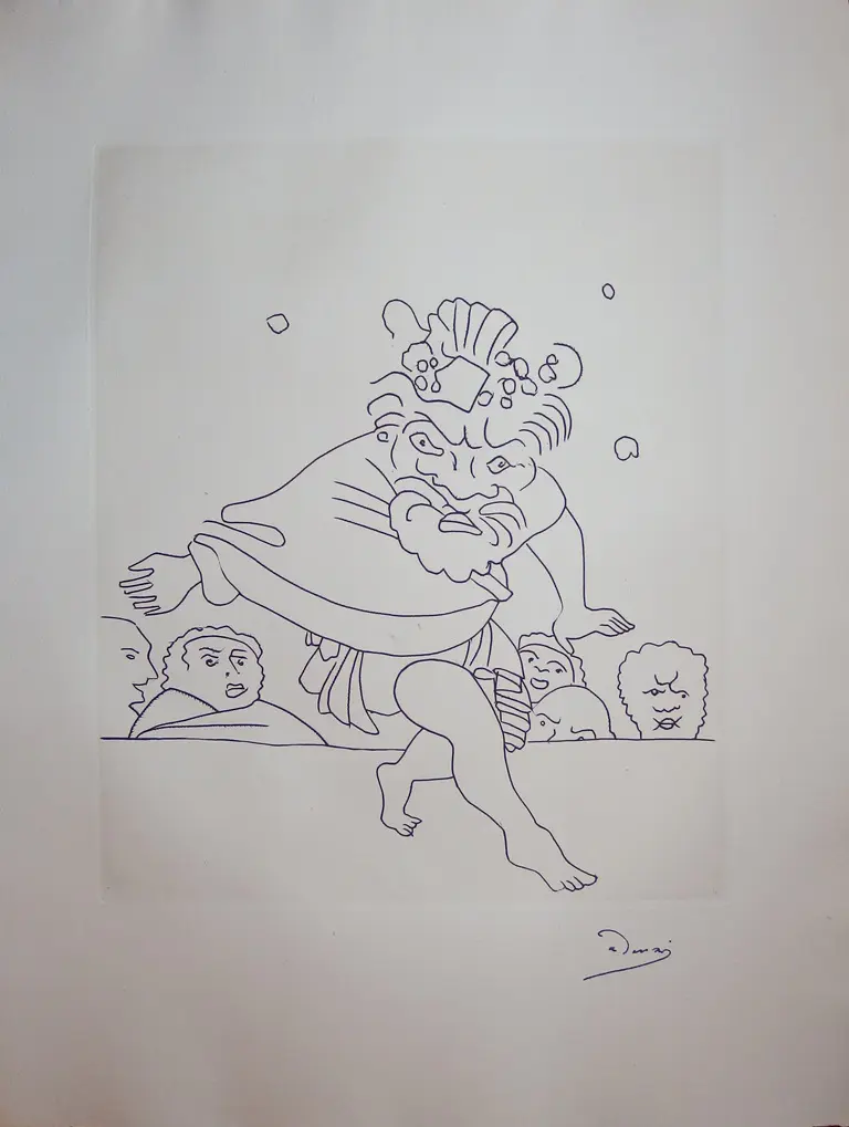 André DERAIN - Le Fou, 1951 - Gravure originale signée