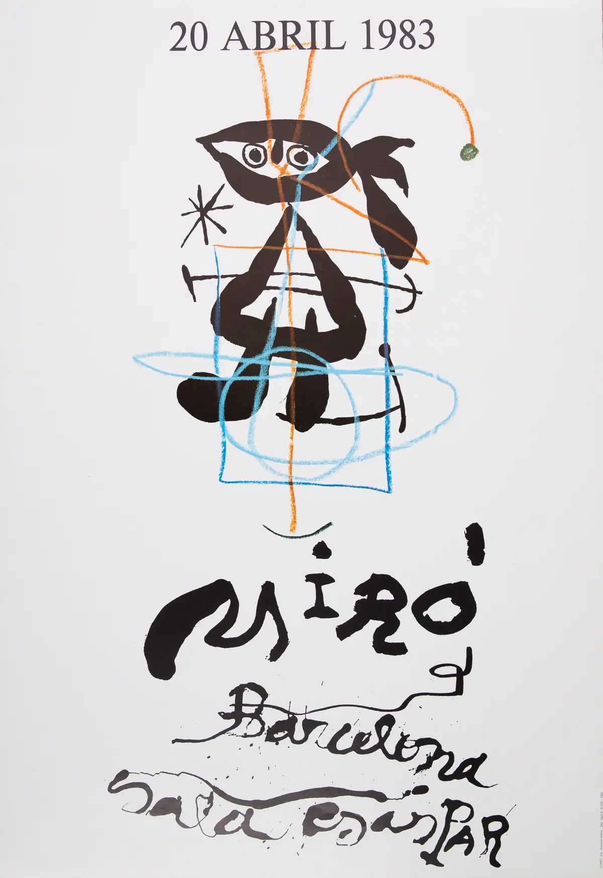 Joan MIRO : Exposition (Sala Gaspar 1983) - Affiche originale signée
