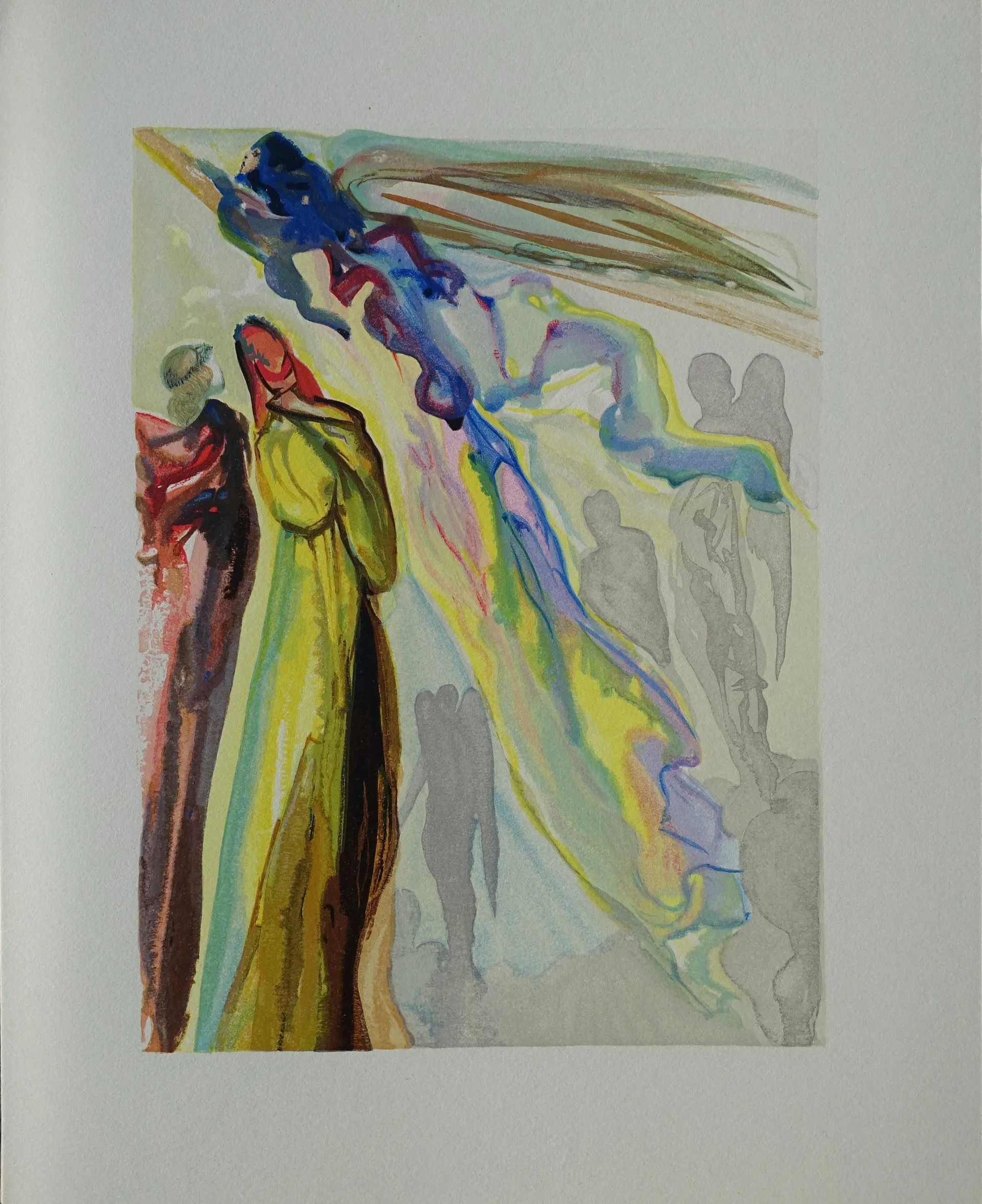Salvador DALI : Apparition de l’ancêtre, Bois gravé original