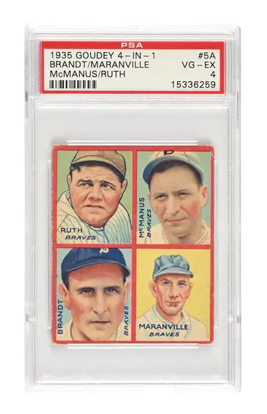 1935 GOUDEY 4_IN_1 RUTH PSA #5A VG-EX 4