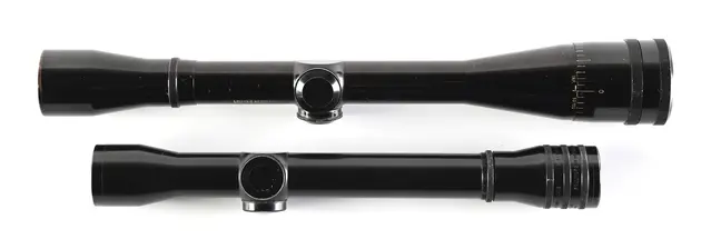 LOT OF 2: VINTAGE LEUPOLD WESTERNER 8X AND STITH KOLLMORGEN 4X SCOPES.