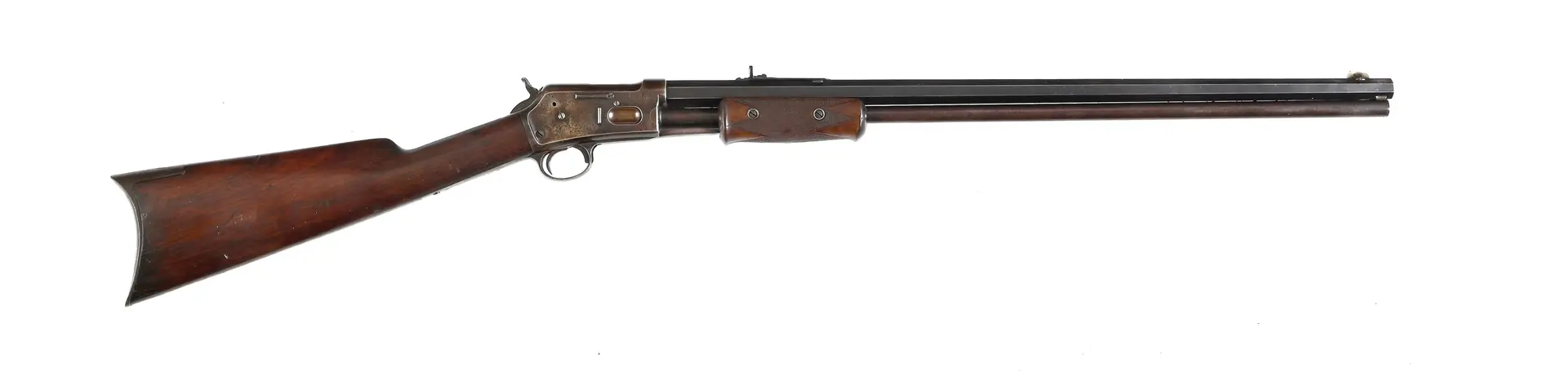 (A) EARLY OPEN TOP MEDIUM FRAME COLT LIGHTNING SLIDE ACTION RIFLE
