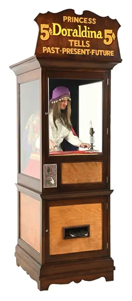 5¢ PRINCESS DORALDINA FORTUNE TELLER PRNNY ARCADE MACHINE