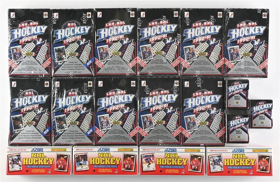 LOT OF 18: BOXES OF UNOPENED NHL TRADING CARDS