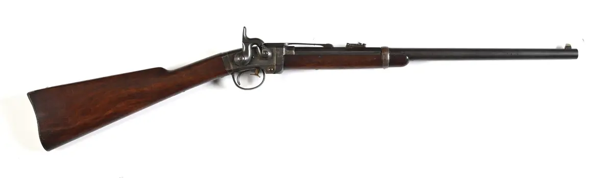 (A) AMERICAN MACHINE WORKS SMITH BREECH LOADING PERCUSSION CARBINE.