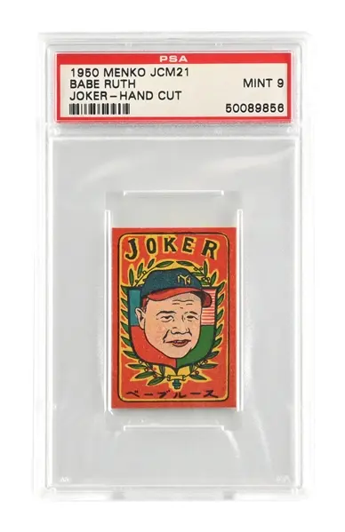BABE RUTH 1950 MENKO PSA 9 MINT