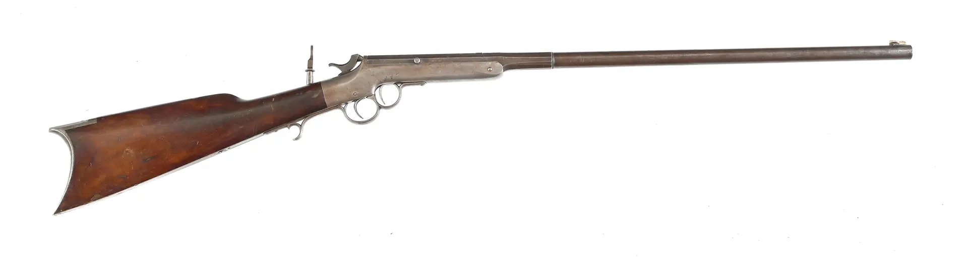 (A) FRANK WESSON DOUBLE TRIGGER SINGLE SHOT RIFLE