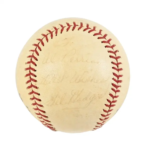 GIL HODGES AUTHENTICATED BASEBALL WITH PAPERWORK