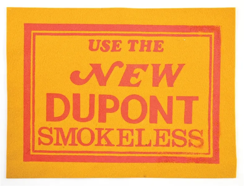 LARGE VINTAGE NEW DUPONT SMOKELESS POWDER COUNTER FELT.