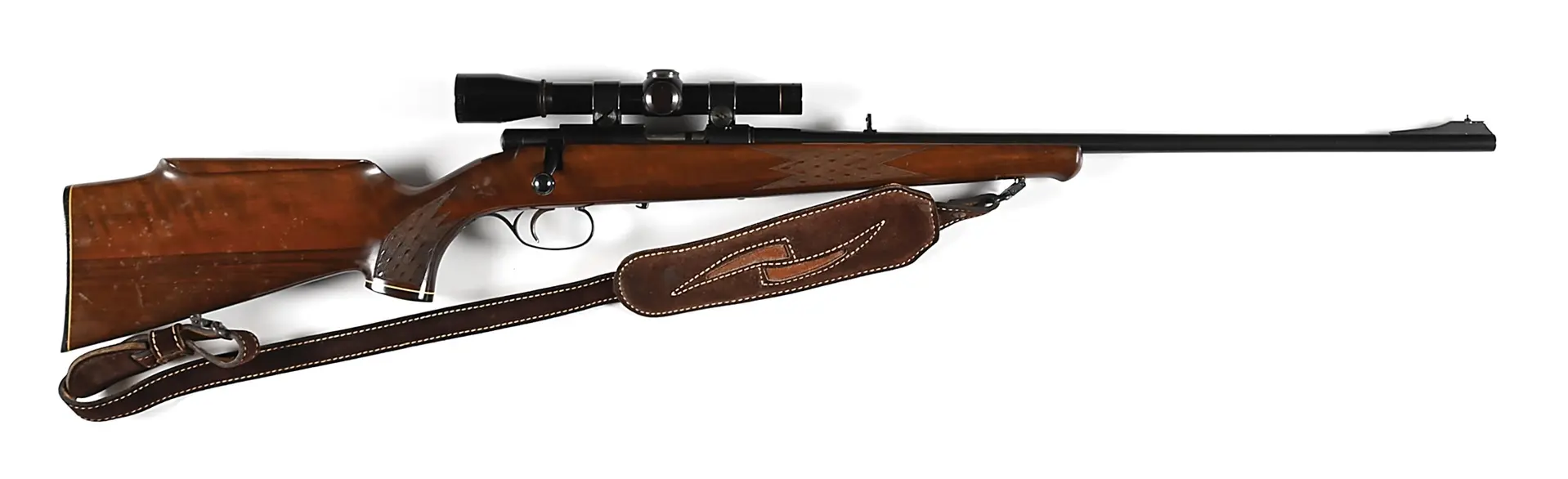 (C) WEST GERMAN ANSCHUTZ MODEL 54M SPORTER .22 MAGNUM BOLT ACTION RIFLE.