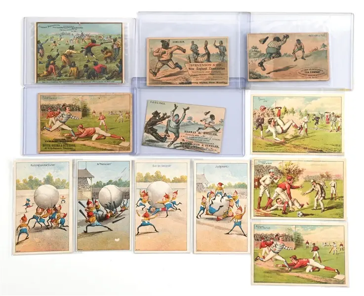 LOT OF 12: BASEBALL TRADE CARDS