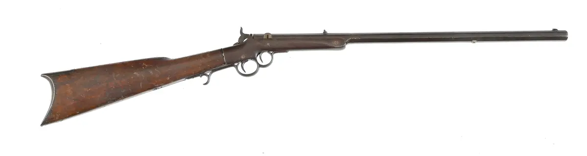 (A) FRANK WESSON DOUBLE TRIGGER SINGLE SHOT RIFLE