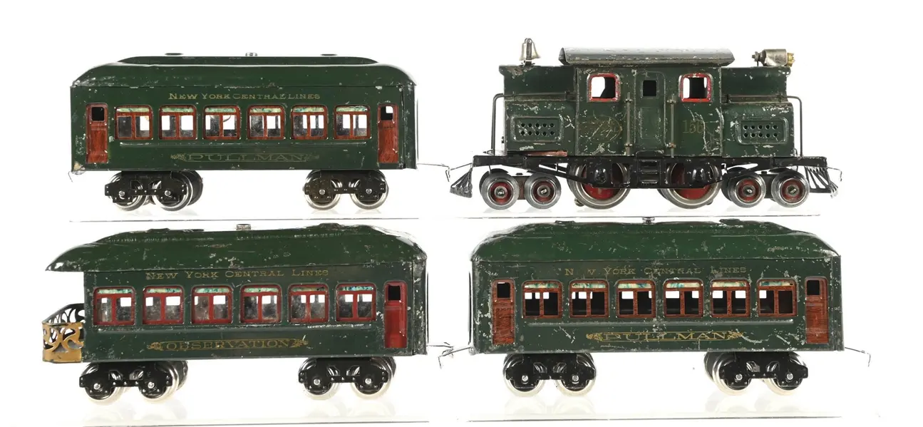 PRE-WAR LIONEL O-GA. NO. 156 ELECTRIC LOCOMOTIVE PASSENGER SET