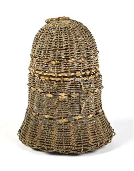 WOVEN BRASS BEEHIVE PERFUME BOTTLE SET