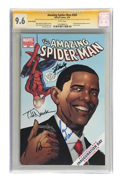 SIGNED & GRADED THE AMAZING SPIDER-MAN NO. 583 VARIANT EDITION COMIC BOOK