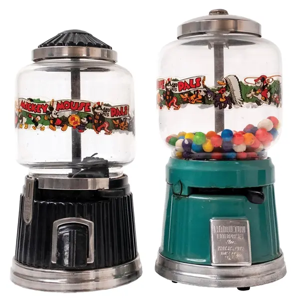 PAIR OF HAMILTON ENTERPRISES MICKEY MOUSE VENDING MACHINES