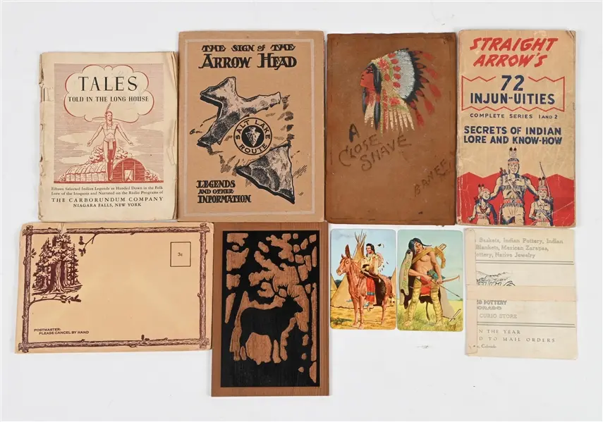 LOT OF VARIOUS NATIVE AMERICAN BOOKS AND CARDS