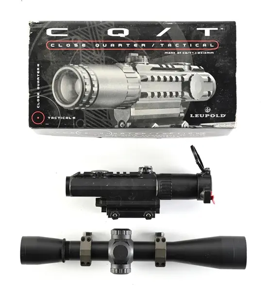 LOT OF 2: LEUPOLD MARK 4 M3 10X AND QC/T SCOPES.