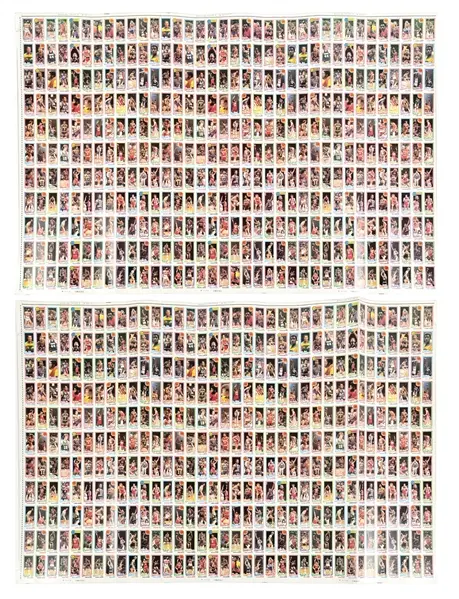 LOT OF 2: LARGE ROLLS OF UNCUT BASKETBALL CARDS