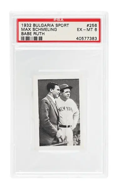 1932 BULGARIA SPORT MAX SCHMELING BABE RUTH PSA EX-MT