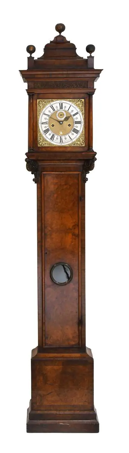 A Good Walnut Eight Day Longcase Clock, signed Joseph Windmills, Londini