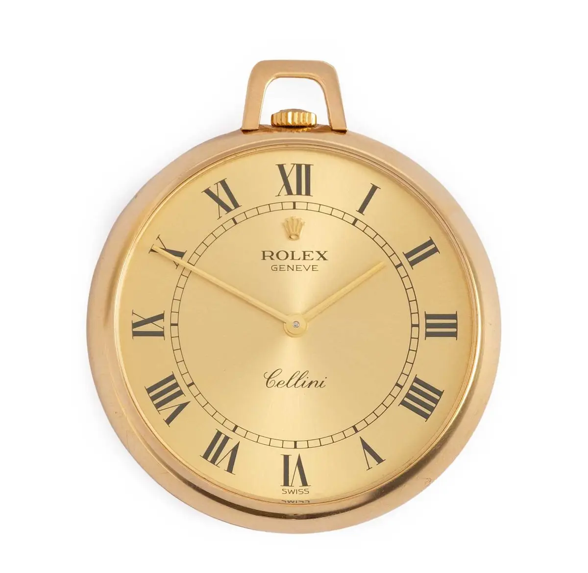 Rolex: An 18 Carat Gold Open Faced Pocket Watch, signed Rolex, model: