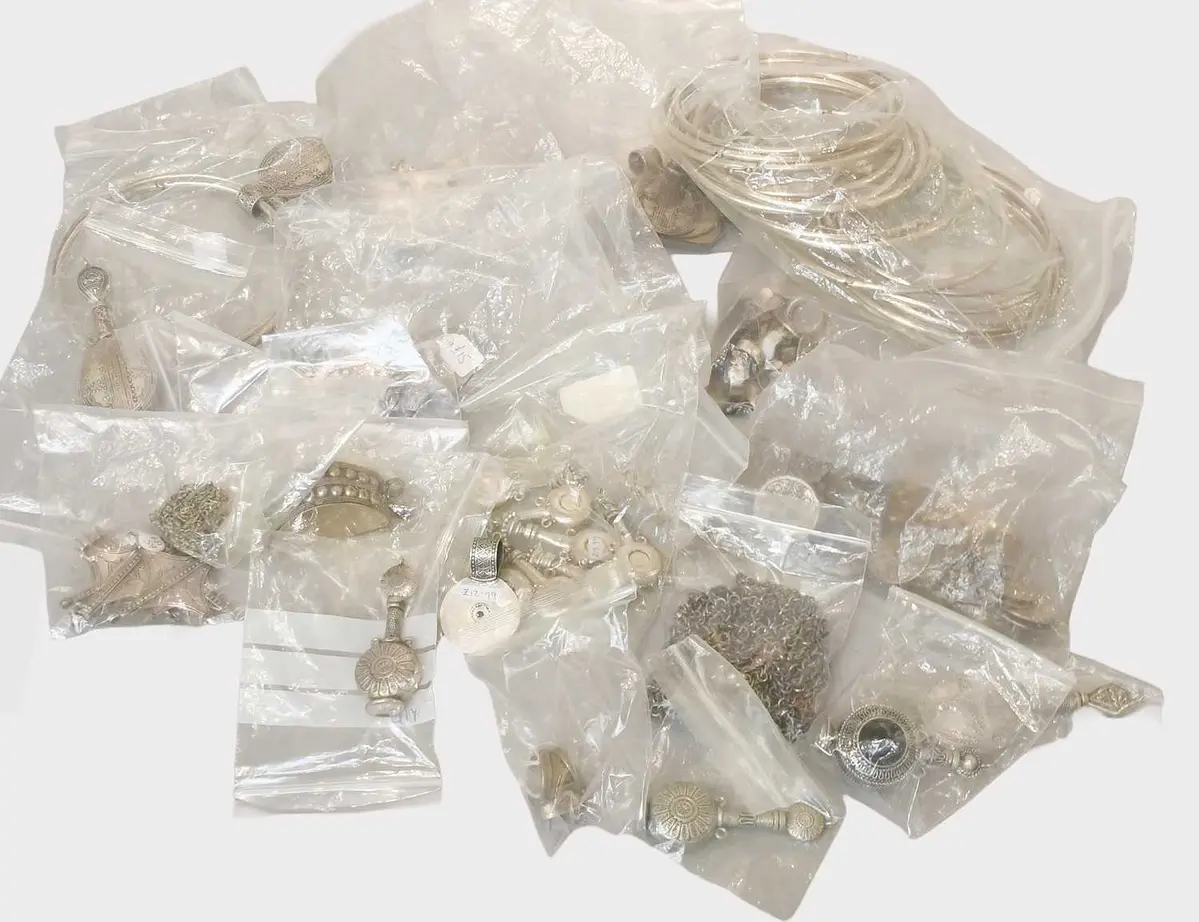 A Collection of Assorted Egyptian Silver Jewellery and Objects of Vertu