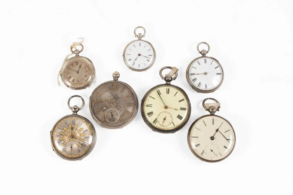 Four Silver Open Faced Pocket Watches
