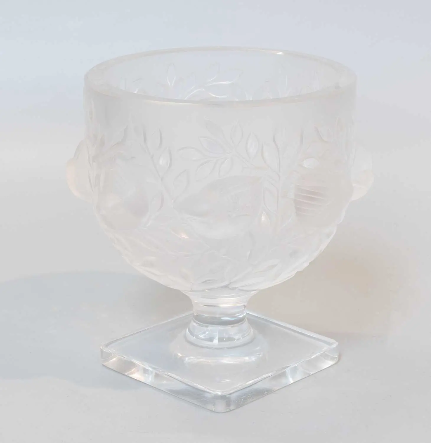 A Lalique "Elizabeth" Frosted Glass Vase