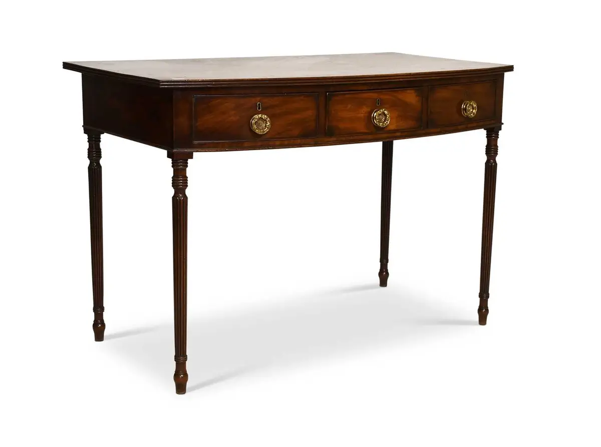 A Mahogany Bowfront Serving Table, in the manner of Gillows, 2nd quarter
