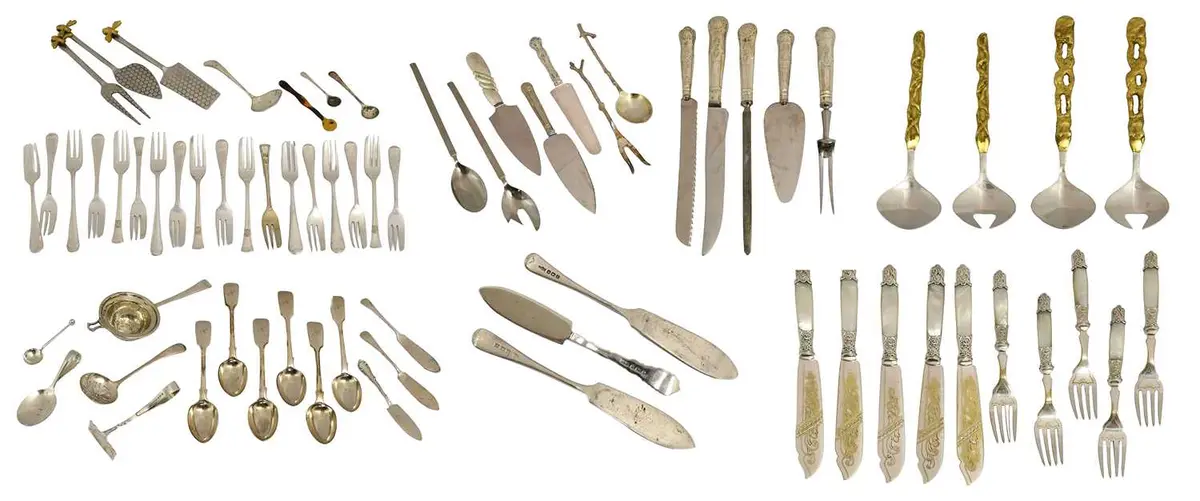 A Collection of Assorted Victorian and Later Silver Flatware, Together With