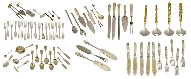 A Collection of Assorted Victorian and Later Silver Flatware, Together With