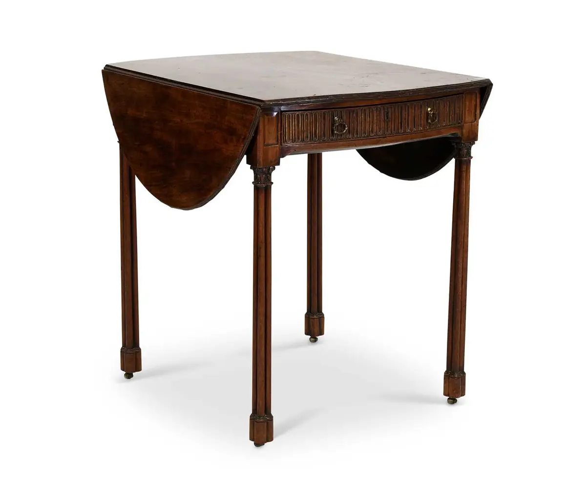 A George III Carved Mahogany Chippendale-Style Pembroke Table, circa 1770