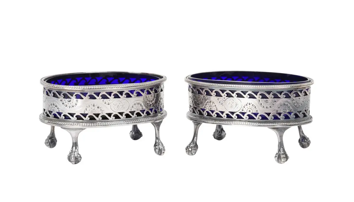 A Pair of George III Silver Salt-Cellars by Henry Hobdell, London