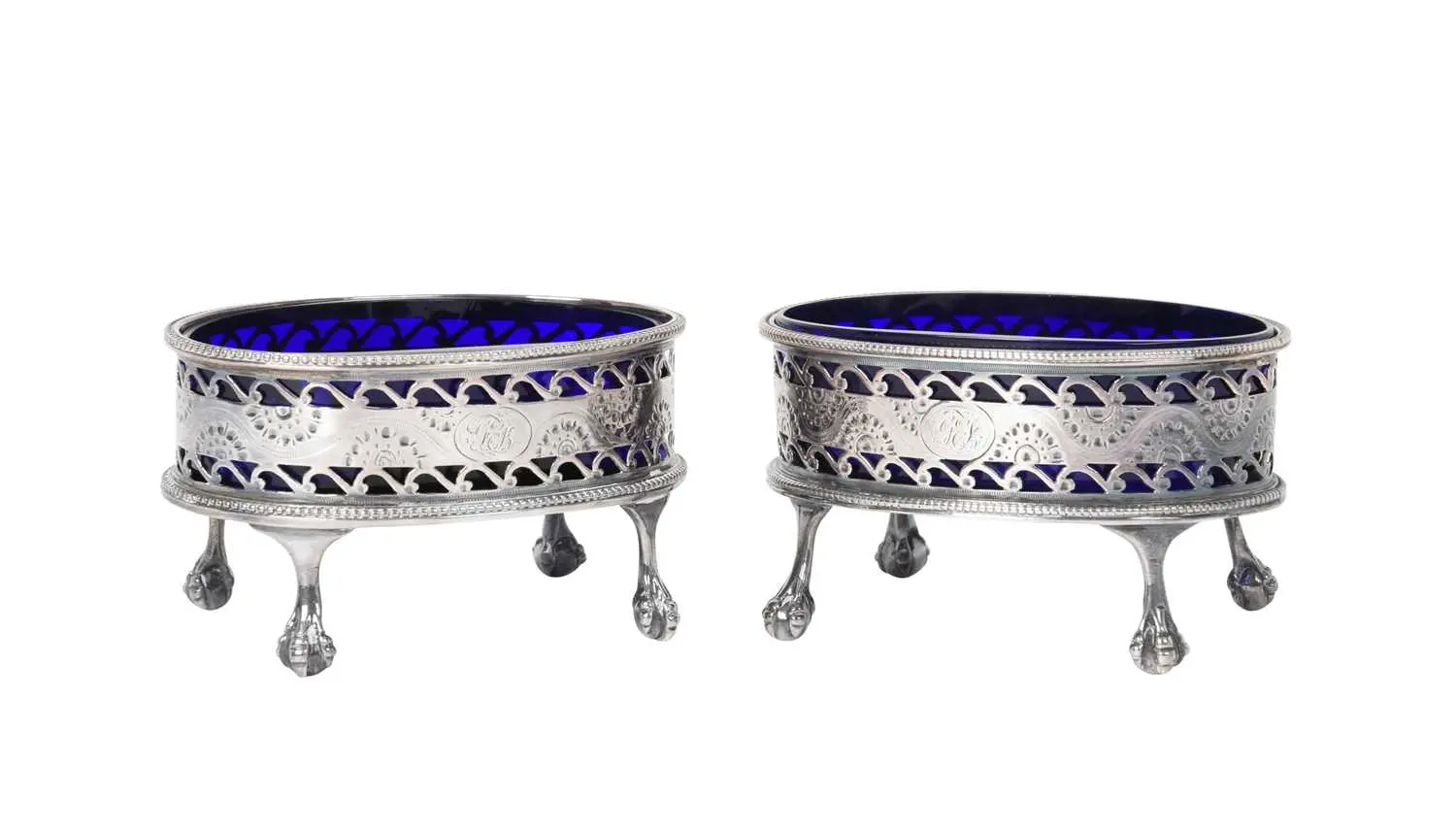 A Pair of George III Silver Salt-Cellars by Henry Hobdell, London