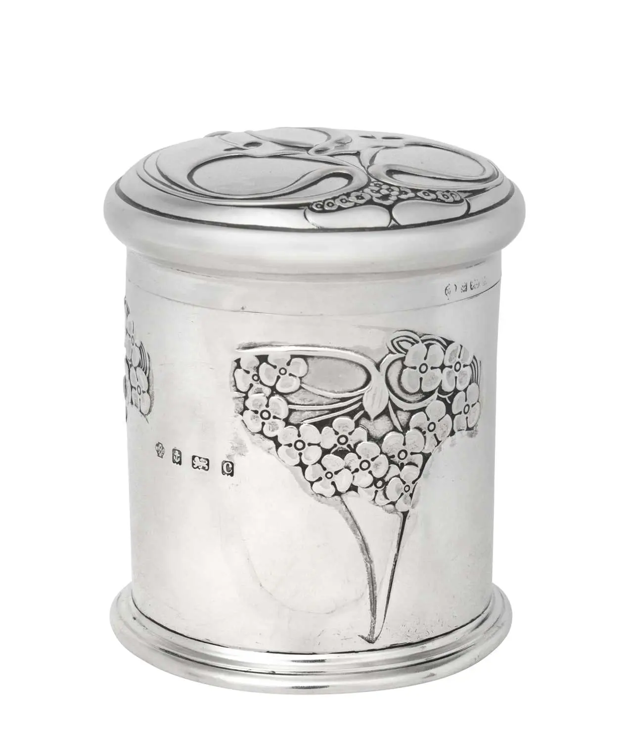 An Edward VII Silver Canister by William Hutton and Sons Ltd., Birmingham