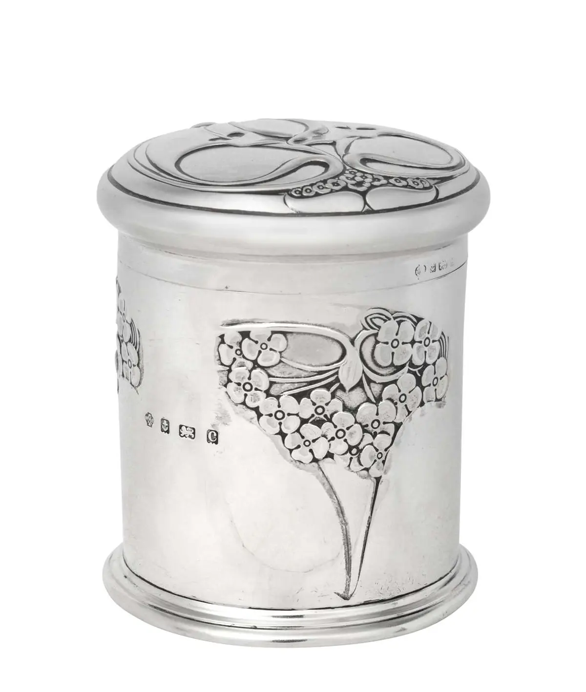 An Edward VII Silver Canister by William Hutton and Sons Ltd., Birmingham