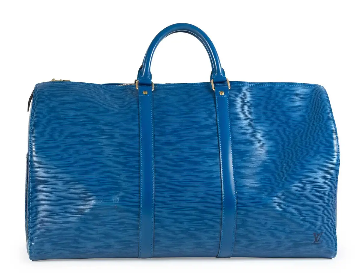 Louis Vuitton Toledo Blue Epi Leather Keepall 55, C.1999